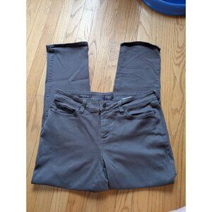 NYDJ Sheri Slim Gray Jeans Womens Size 12 Lift Tuck Technology Stretch Denim